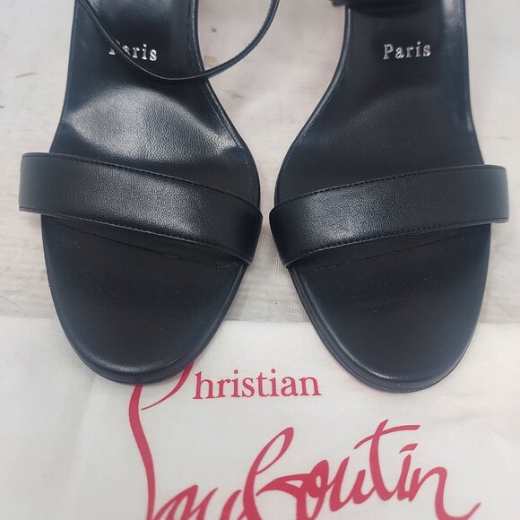 Christian Louboutin Loubigirl Black Ankle Strap Heel Sandal - Picture 11 of 14